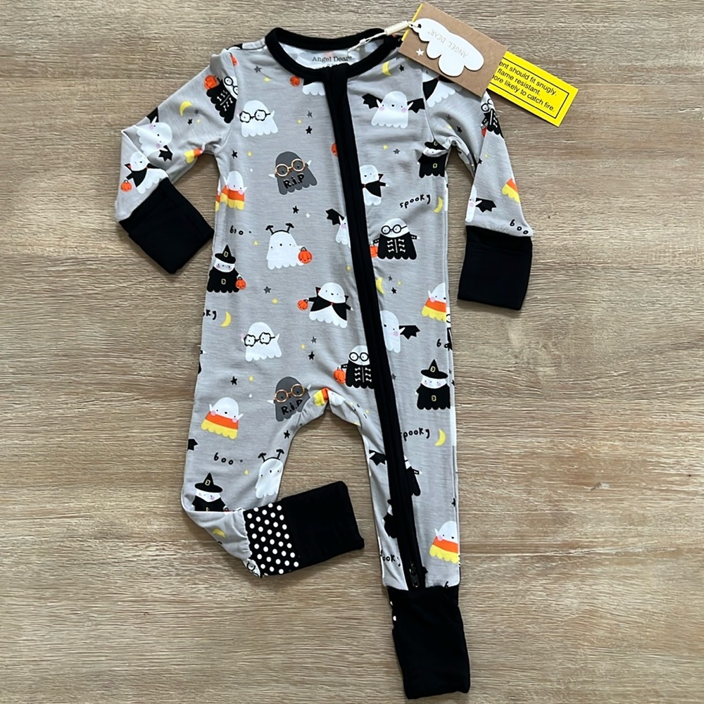 Angel Dear Convertible Romper Sleeper Halloween Costumed Ghost 0-3 3-6 months